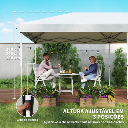 Tenda com Paredes Laterais Amovíveis Branco