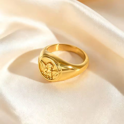 Anel Anjo Cupido – Dourado