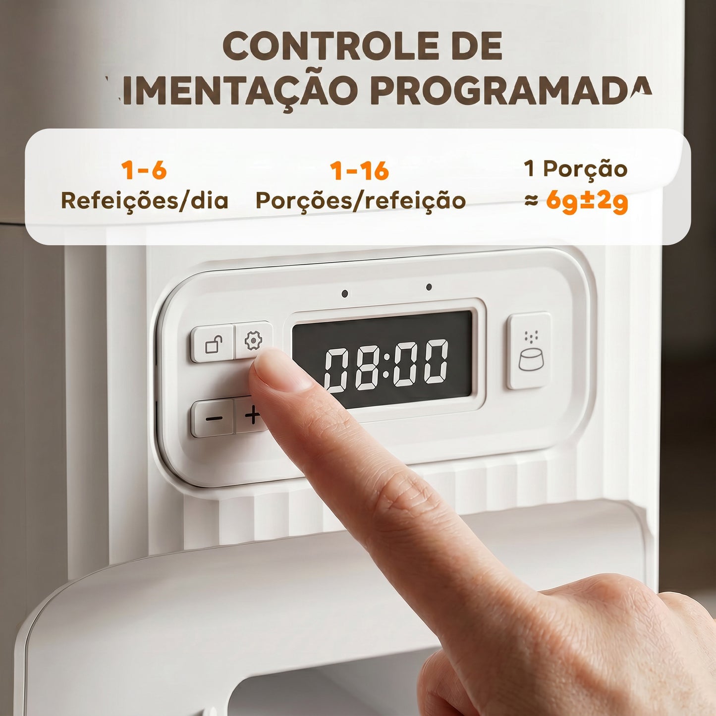 Dispensador Automático de Ração para Cães e Gatos