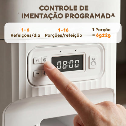 Dispensador Automático de Ração para Cães e Gatos