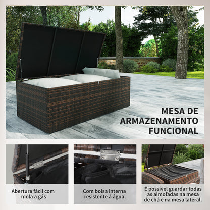 Conjunto de Jardim Exterior em Vime de 6 Peças