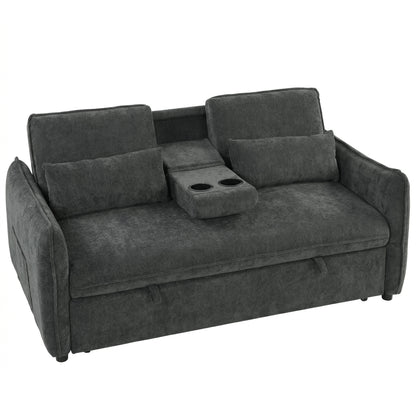 Sofá-Cama 2 Lugares 3 em 1 com Mesa Auxiliar