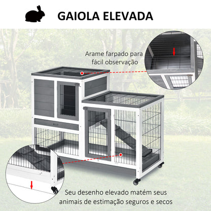 Coelheira de Madeira para Interior com Rodas