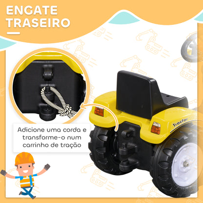 Trator a Pedais Infantil Escavadora com Pá Dianteira