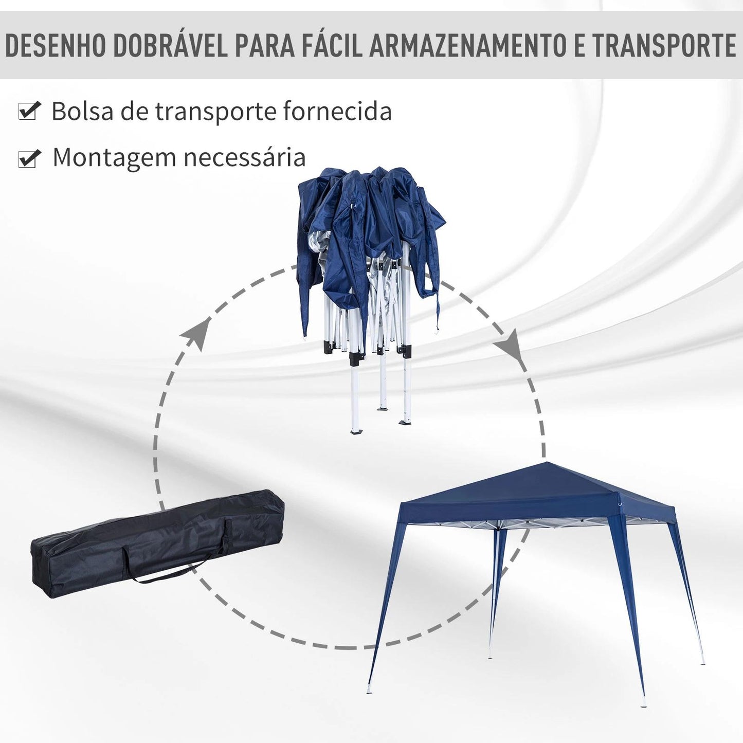 Tenda Dobrável Pop-Up 3x3 Azul