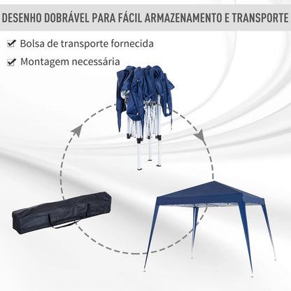 Tenda Dobrável Pop-Up 3x3 Azul