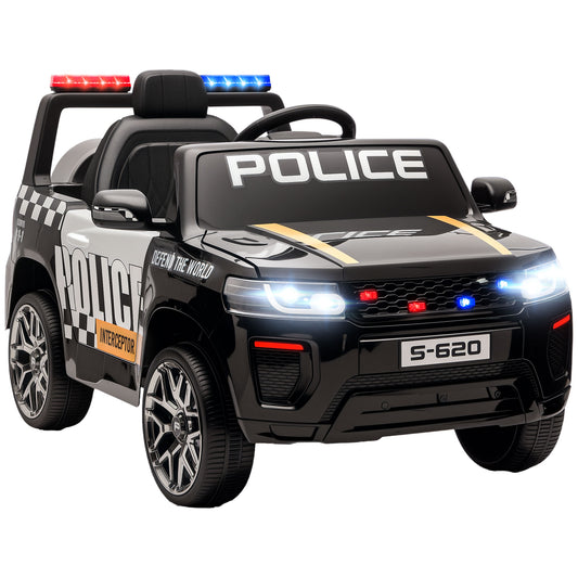Carro Elétrico Infantil de Polícia 12V com Motor Duplo
