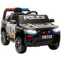 Carro Elétrico Infantil de Polícia 12V com Motor Duplo