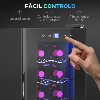Cave de Vinhos para 12 Garrafas com Refrigeração Termoelétrica