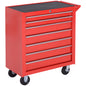 Carrinho de Ferramentas com 7 Gavetas Vermelho