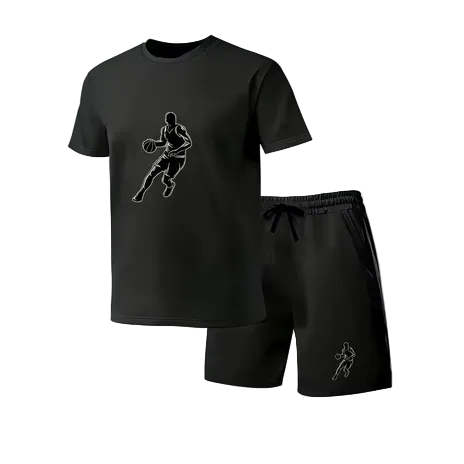 Conjunto Masculino de Verão – T-Shirt e Calções Desportivos