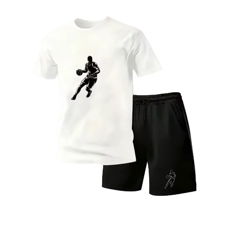 Conjunto Masculino de Verão – T-Shirt e Calções Desportivos