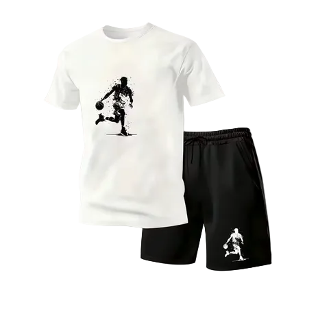 Conjunto Masculino de Verão – T-Shirt e Calções Desportivos