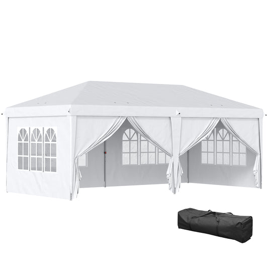 Tenda com Paredes Laterais Amovíveis Branco
