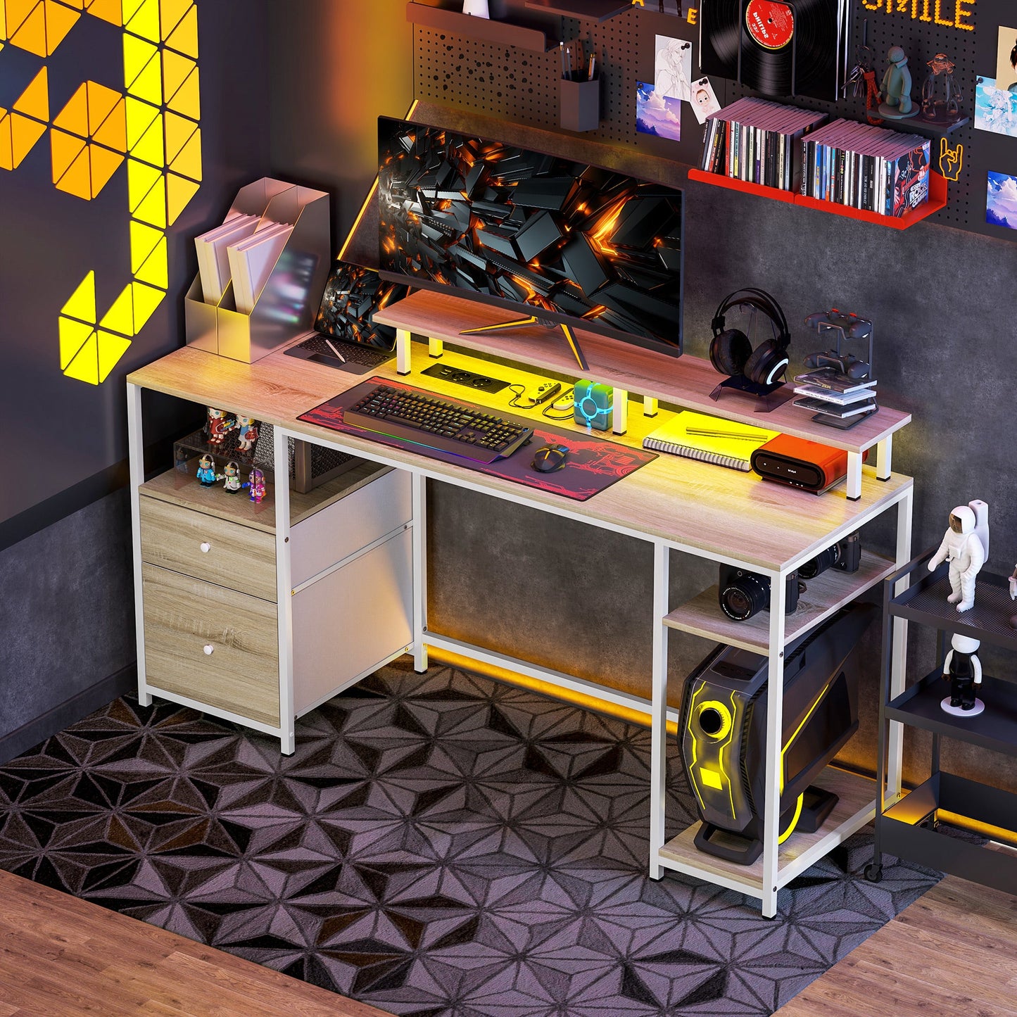Mesa para Computador com Luzes LED