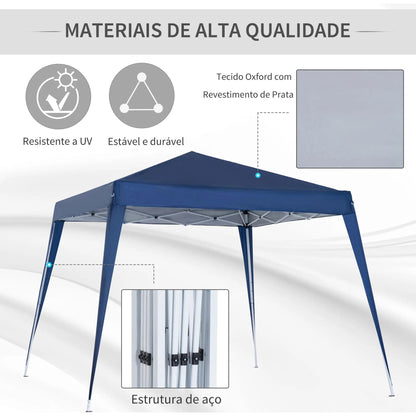 Tenda Dobrável Pop-Up 3x3 Azul