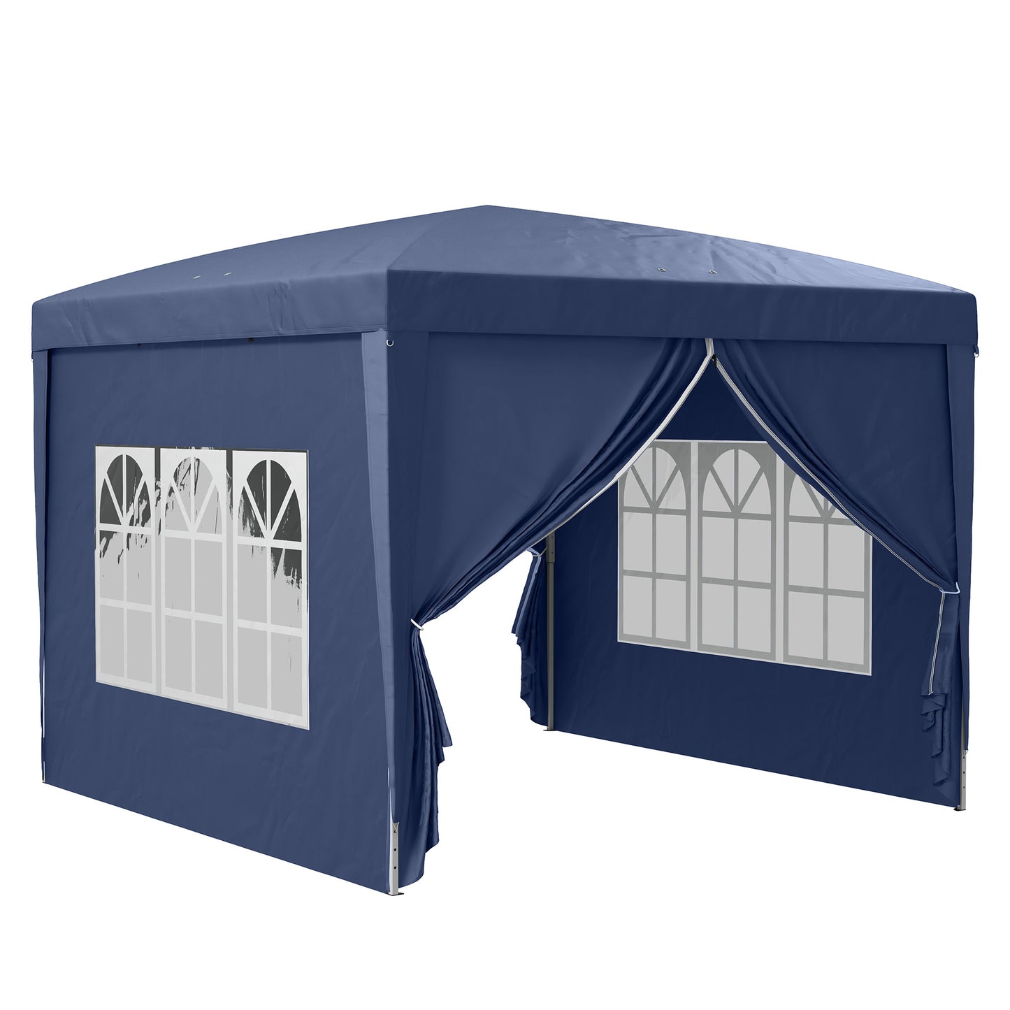 Tenda Dobrável Pop-Up com 4 Paredes Laterais Azul