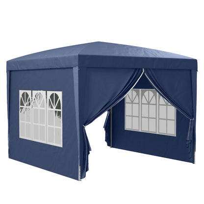 Tenda Dobrável Pop-Up com 4 Paredes Laterais Azul
