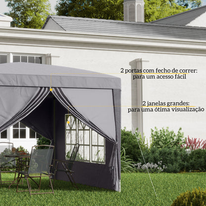 Tenda Dobrável Pop-Up com 4 Paredes Laterais Verde