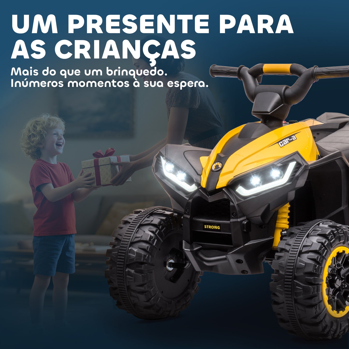 Quadriciclo Elétrico Infantil 6V com Faróis e Música