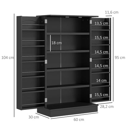 Armário de Cozinha com 2 Portas e 16 Prateleiras