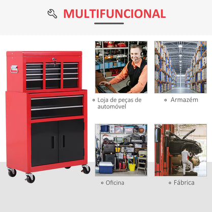 Carrinho de Ferramentas + Caixa Vermelha