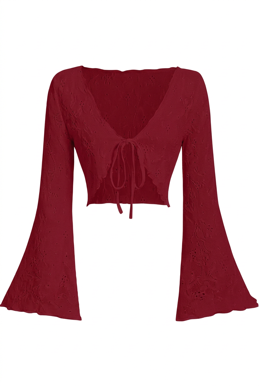Cardigã vermelho, imagem melhorada