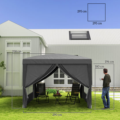 Tenda Dobrável Pop-Up com 4 Paredes Laterais Verde