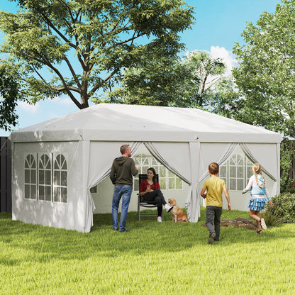 Tenda com Paredes Laterais Amovíveis Branco