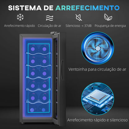 Cave de Vinhos para 12 Garrafas com Refrigeração Termoelétrica