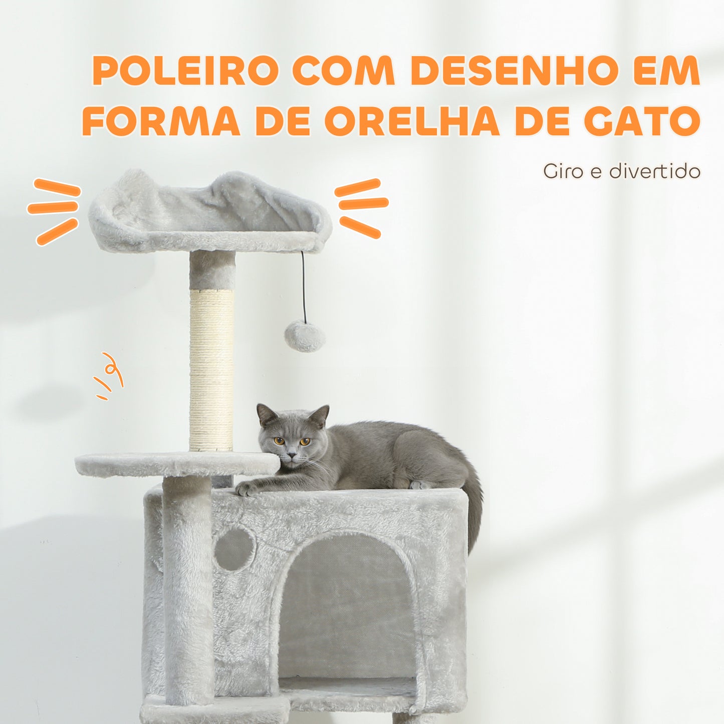 Arranhador para Gatos com Múltiplas Plataformas