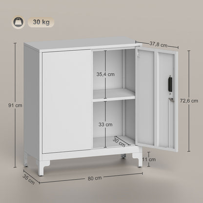 Armário de Arrumação Metálico com 2 Portas