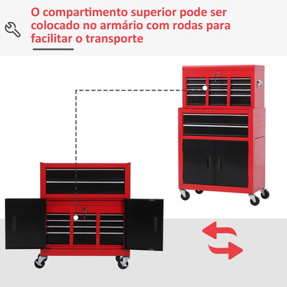 Carrinho de Ferramentas + Caixa Vermelha