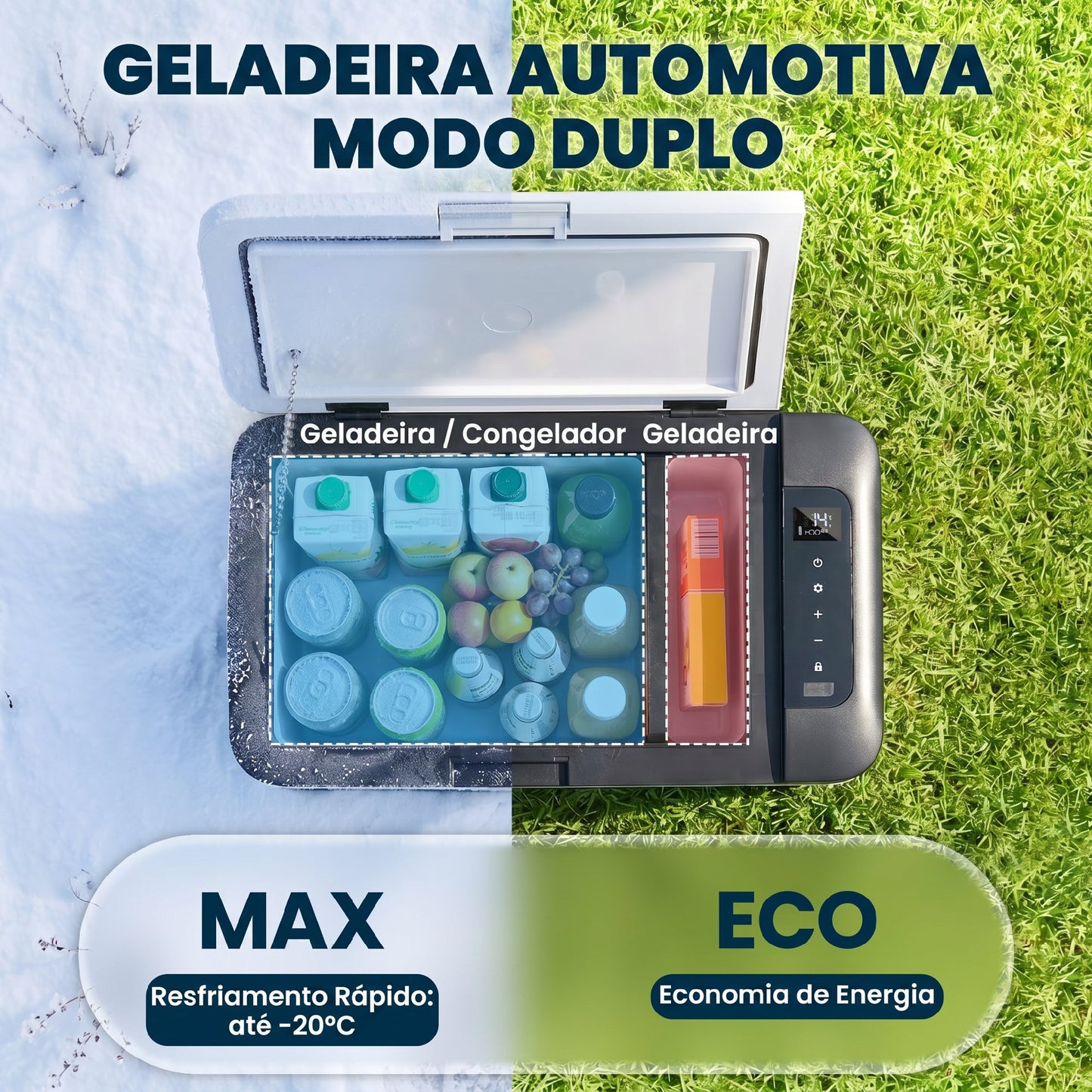 Geladeira de Compressor Portátil 25L