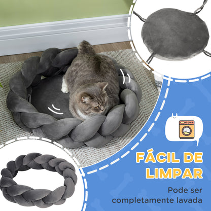 Cama Redonda para Cães Pequenos Lavável