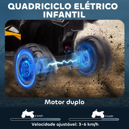 Quadriciclo Elétrico Infantil 6V com Faróis e Música
