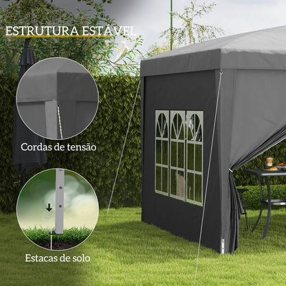 Tenda Dobrável Pop-Up com 4 Paredes Laterais Verde