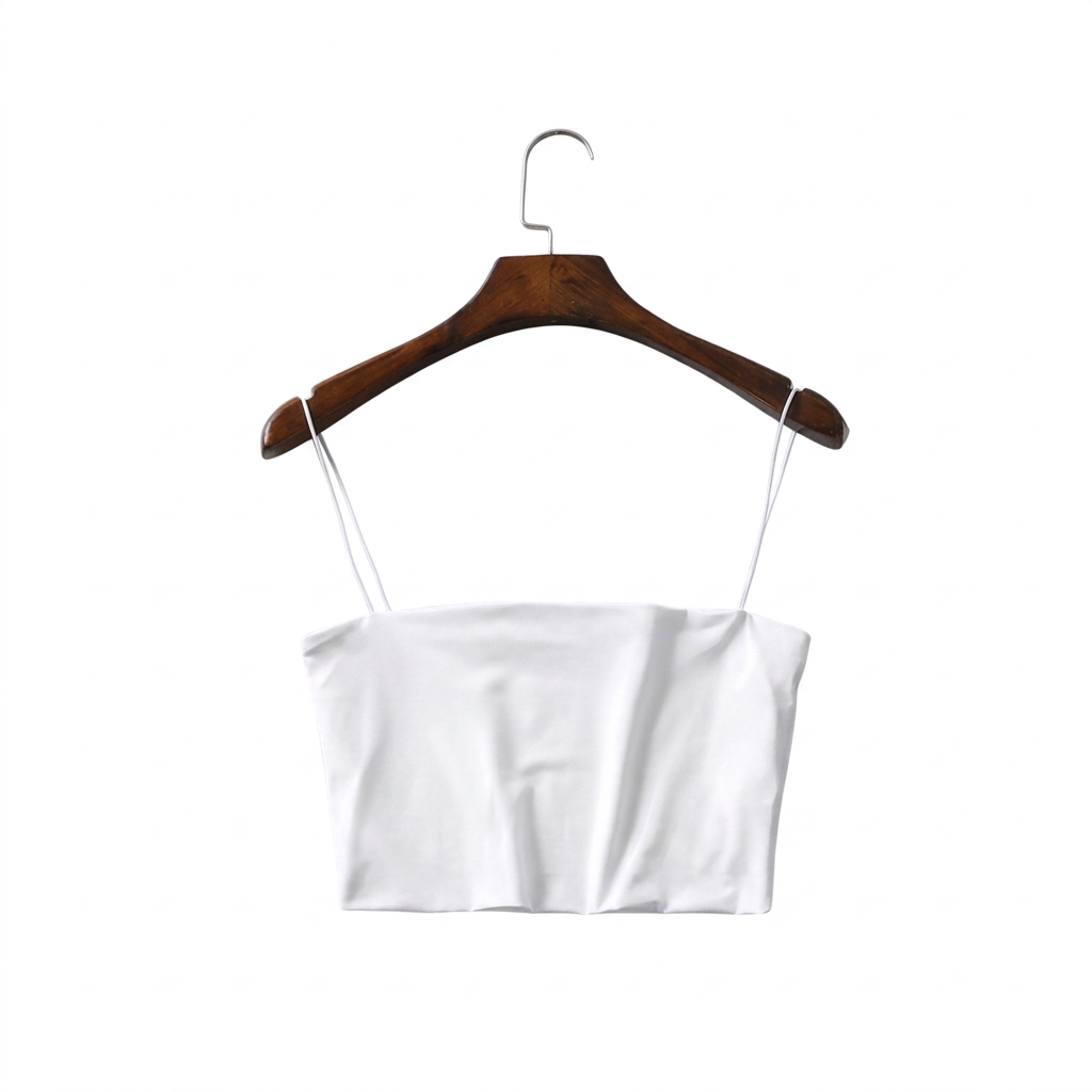 Top branco com fundo branco