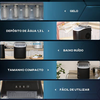 Máquina de Fazer Gelo Silenciosa 12 kg/24h