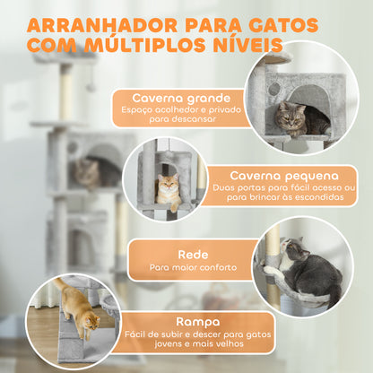 Arranhador para Gatos com Múltiplas Plataformas