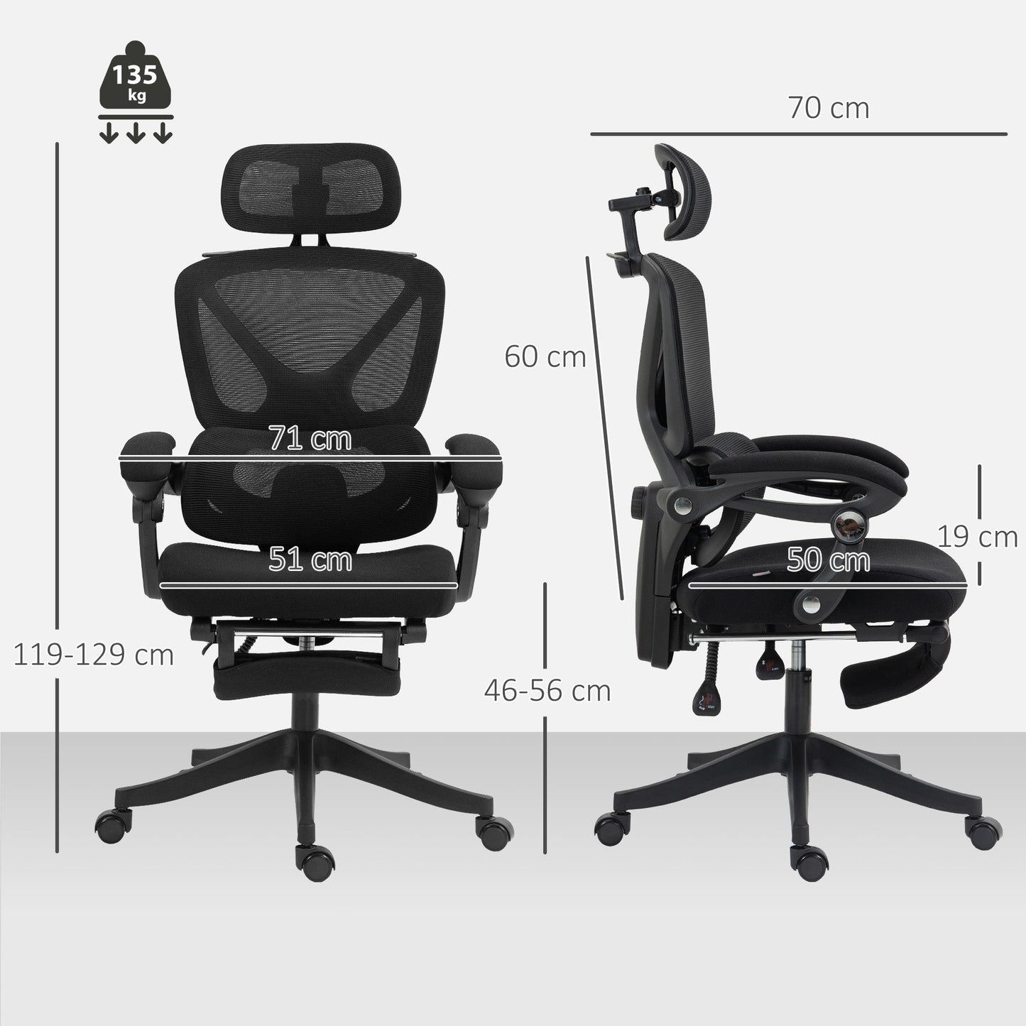 Cadeira de Escritório Ergonômica Azul